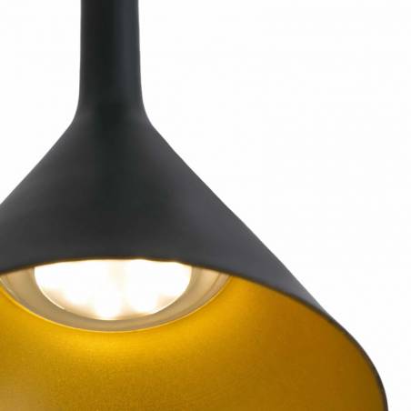 Lámpara colgante Pam LED negro + oro - Faro