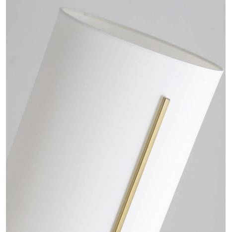 Lámpara de pie Naos E27 tela + oro - ACB