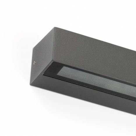 Aplique pared Doro LED IP65 gris detalle - Faro