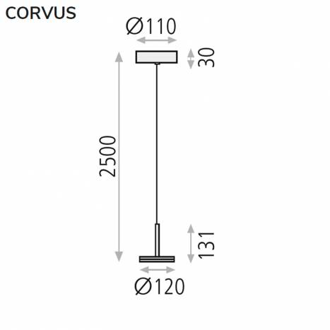 Lámpara colgante Corvus LED 7w info - ACB