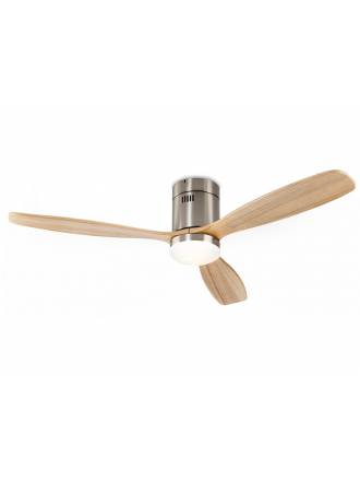 SCHULLER Siroco LED DC nickel ceiling fan