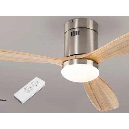 SCHULLER Siroco LED DC nickel ceiling fan detail