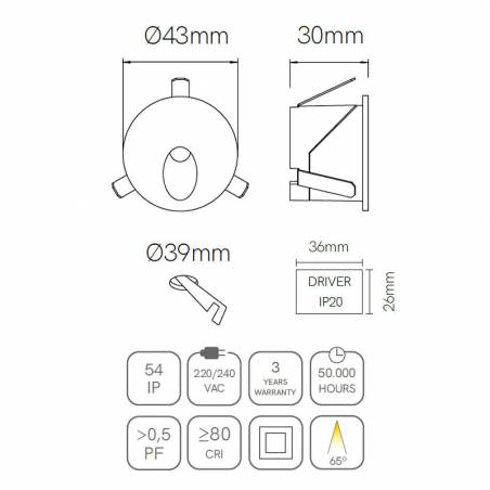 BENEITO FAURE Polo 2w LED Step light