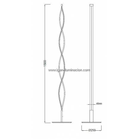 Mantra Sahara floor lamp LED 21w dimmable