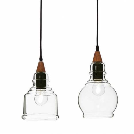 Lámpara lineal Gretel 4L E27 cristal detalle - Ideal Lux 1
