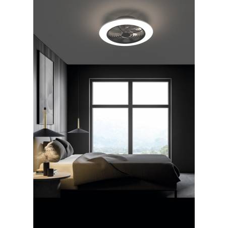 Ventilador de techo Alisio XL DC LED Ø73cm negro ambiente - Mantra