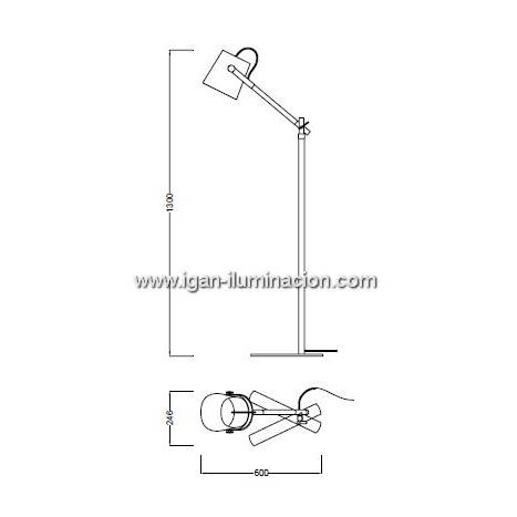 Mantra Nordica floor lamp black shade
