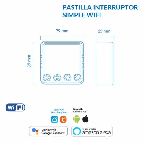 Pastilla interruptor WIFI Mini 300w - Atmoss