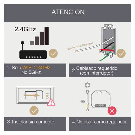 Pastilla interruptor WIFI Mini 300w - Atmoss