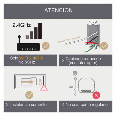 Pastilla interruptor WIFI Mini 300w - Atmoss