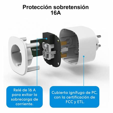 Enchufe inteligente 16A WIFI 3680w - Atmoss