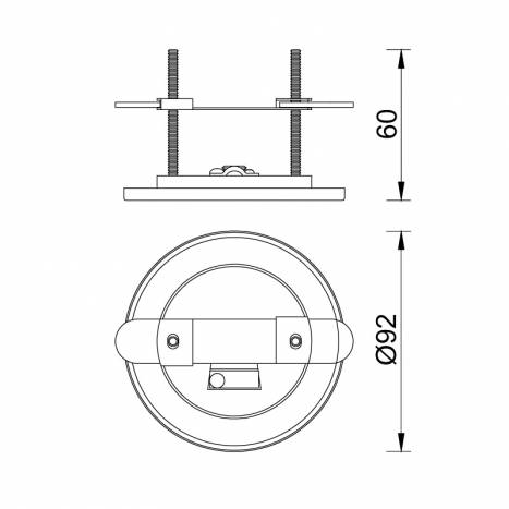 MANTRA recessed base for pendants Ø92mm info