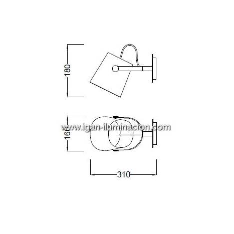 Mantra Nordica wall lamp white shade