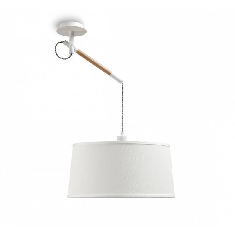 Lampara colgante Nordica 1 luz metal blanco de Mantra Lampara colgante Nordica 1 luz metal blanco de Mantra