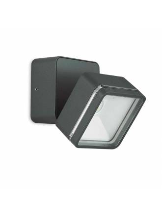 IDEAL LUX Omega Square 7w IP54 anthracite wall lamp