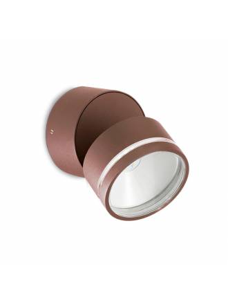 IDEAL LUX Omega Round 7w IP54 brown wall lamp