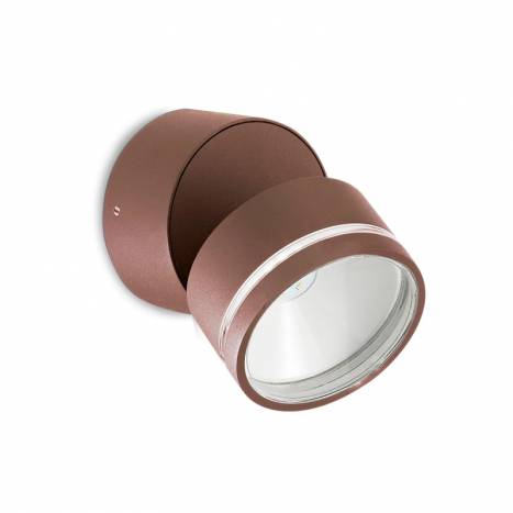IDEAL LUX Omega Round 7w IP54 brown wall lamp