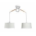 Mantra Nordica pendant lamp 2L white shade