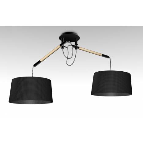 Mantra Nordica pendant lamp 2L black shade Mantra Nordica pendant lamp 2L black shade