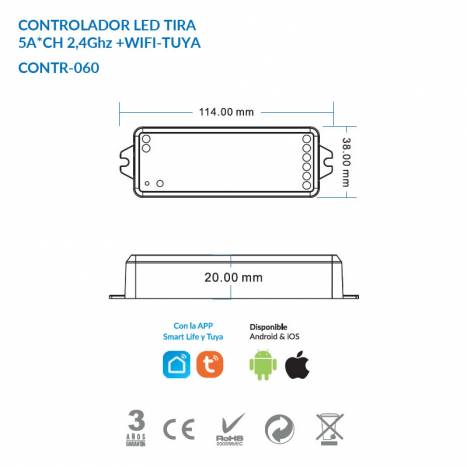 Controlador WIFI Tira LED Monocolor - Atmoss