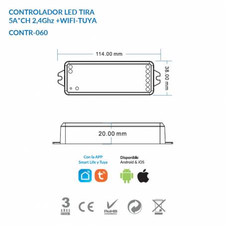 Controlador WIFI Tira LED Monocolor - Atmoss