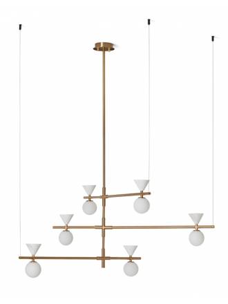 AROMAS Oneta 6L dimmable gold white pendant lamp