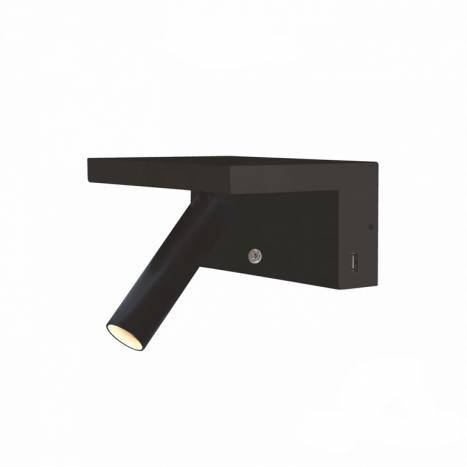 Aplique de pared Beam LED USB negro - Beneito Faure