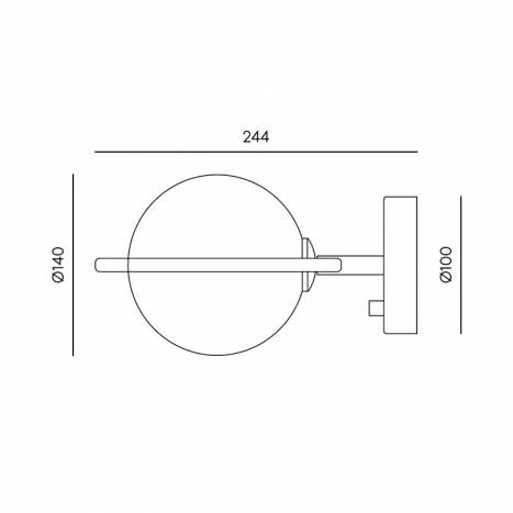 AROMAS Abbacus 1L G9 wall lamp