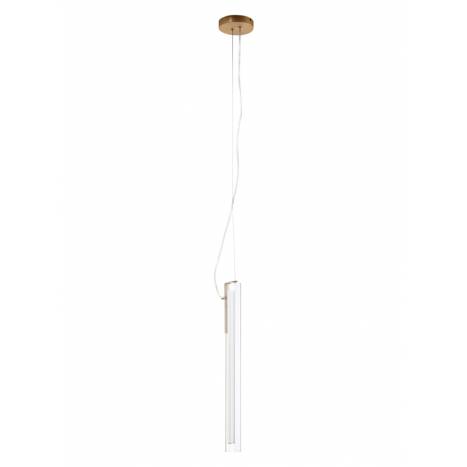 Lámpara colgante Oslo LED vertical latón - MDC