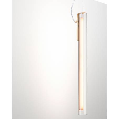 Lámpara colgante Oslo LED vertical latón detalle - MDC