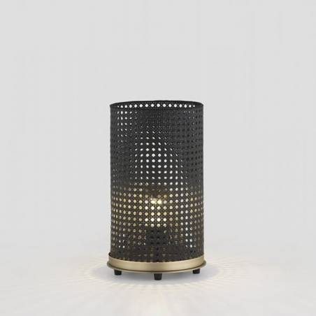Aromas Etan 1L E27 rattan black table lamp