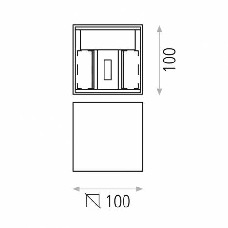 ACB Kendo 12w LED IP54 wall lamp