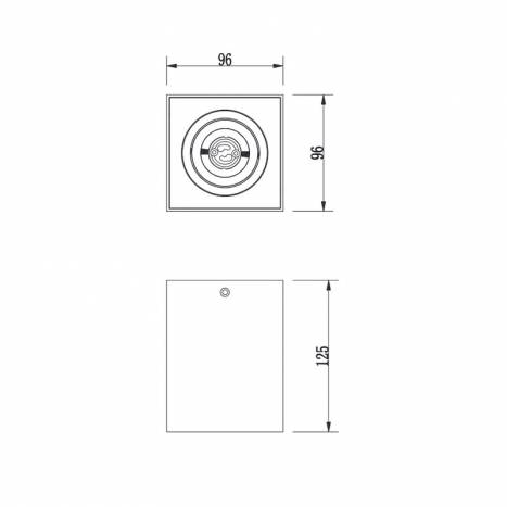 Foco de superficie Biscuit GU10 - Trio