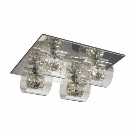 Plafon de techo Flash 4 luces cristal facetado de Schuller Plafon de techo Flash 4 luces cristal facetado de Schuller