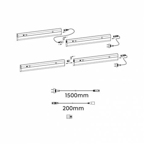 TRIO Simeo LED under cabinet strip + motion sensor