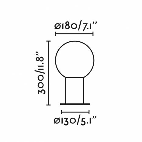 Sobremuro Moon E27 IP44 - Faro