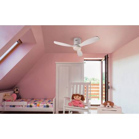 SCHULLER Siroco Mini LED DC white ceiling fan ambient 1