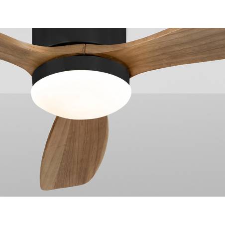 SCHULLER Siroco Mini LED DC black ceiling fan detail