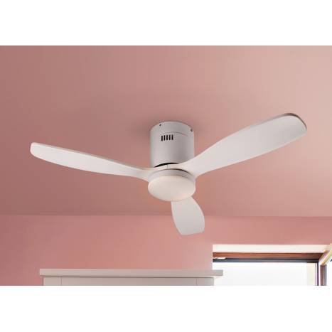SCHULLER Siroco Mini LED DC white ceiling fan ambient