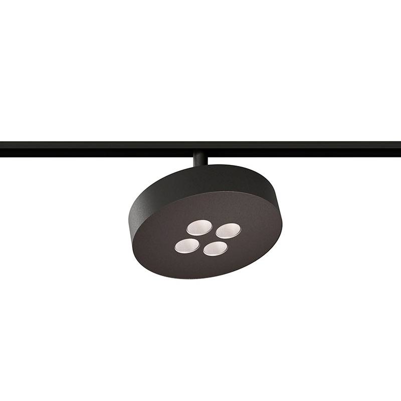 Foco carril Cookie 48V LED magnético negro - Beneito Faure