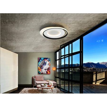 Plafón de techo Limbos LED 40w negro ambiente - Schuller