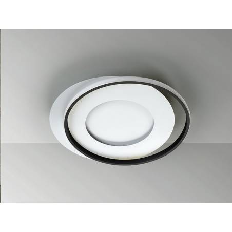 Plafón de techo Limbos LED 40w negro detalle - Schuller 1