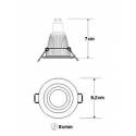 Foco empotrable LED 8w Sharp circular aluminio basculante