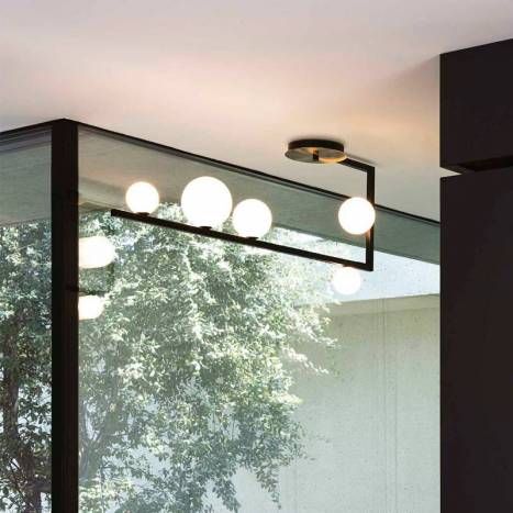 IDEAL LUX Birds 5L G9 glass ceiling lamp ambient