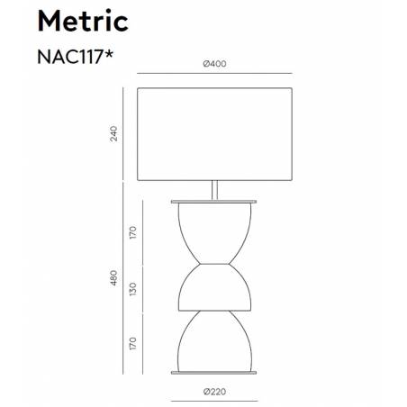 AROMAS Metric E27 ceramics table lamp