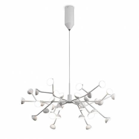 Lámpara colgante Adn LED 100w aluminio blanco - Mantra