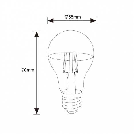 AROMAS Standard LED E27 bulb 4w chrome