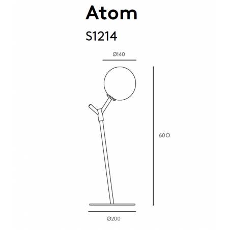 Lámpara de mesa Atom 1L G9 oro - Aromas