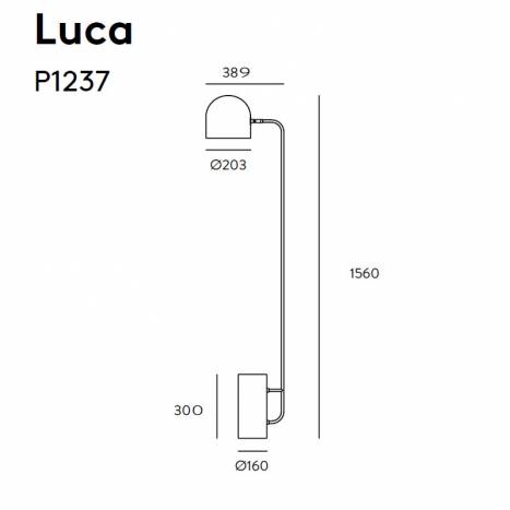 Lámpara de pie Luca E27 marmol - Aromas