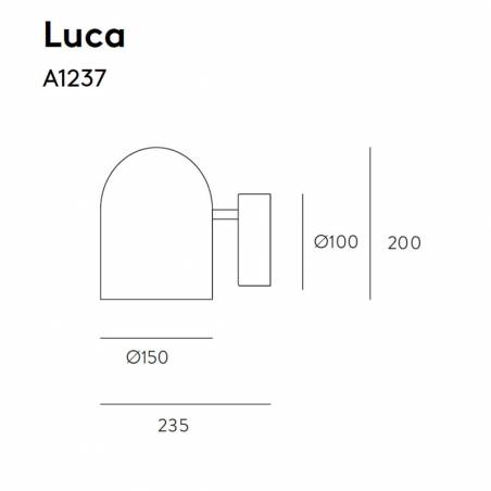 Aplique de pared Luca negro - Aromas